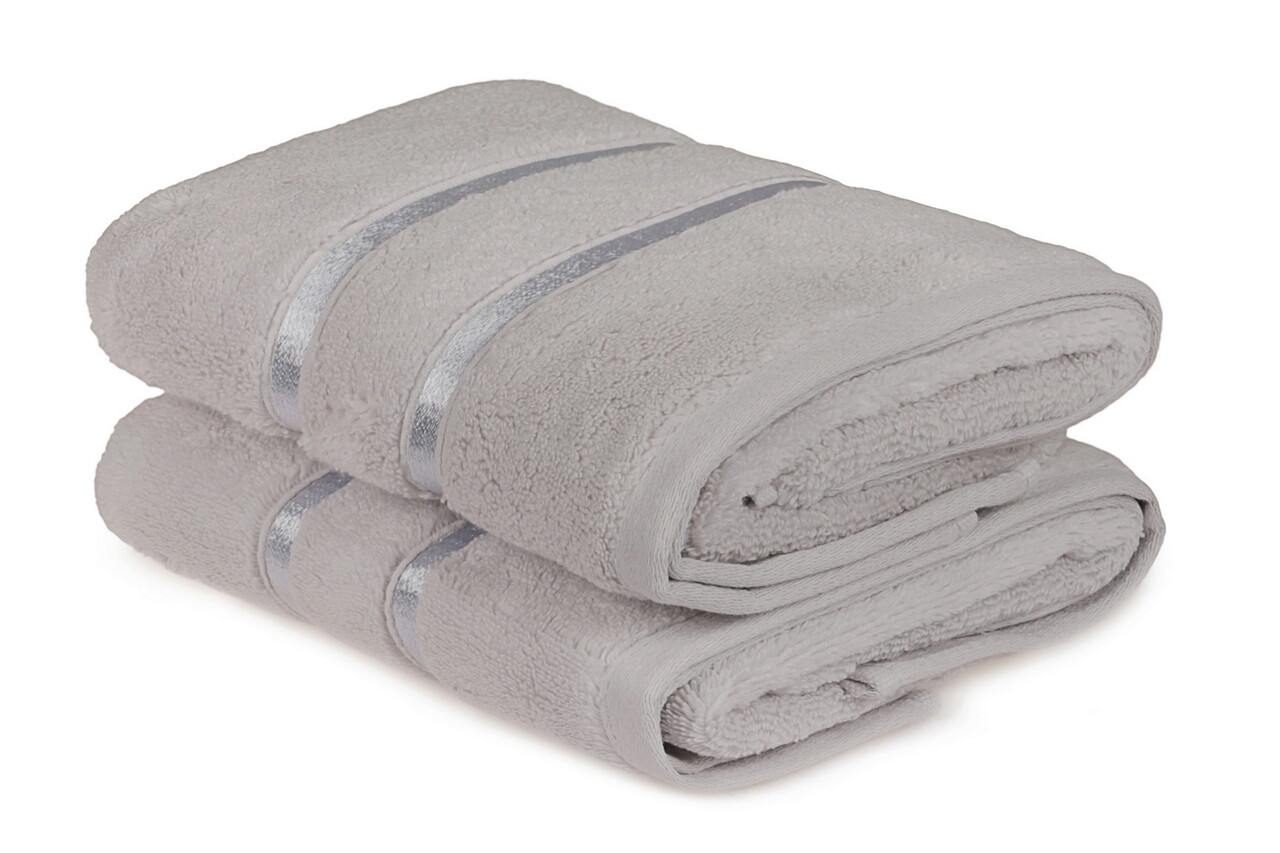 Set prosoape, L'essentiel Maison, Dolce, Albastru deschis / Gri deschis - imagine 7